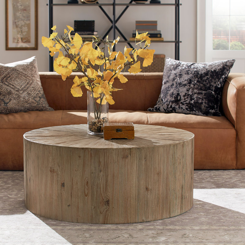 Kingstown Home Delmont Solid Wood Block Coffee Table & Reviews